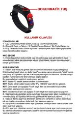 DZC KUZENLER AVM DİJİTAL DOKUNMATİK LED EKRAN SU GEÇİRMEZ FİGÜRLÜ ÇOCUK KOL SAAT SLİKON (AKILLI DEĞİLLER) pembe-beyaz-sarı
