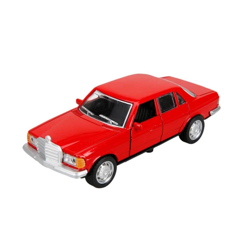 DZC KUZENLER AVM METAL ÇEK BIRAK MERCEDES ARABA 13,5CM DEMİR OYUNCAK ARAÇ HEDİYELİK TAKSİ KLASİK KIRMIZI