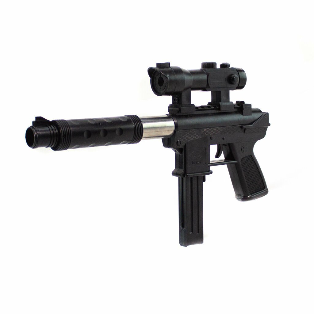 Dürbünlü Metal Çekmeli Susturuculu Boncuk Atan Tabanca  Oyuncak Silah