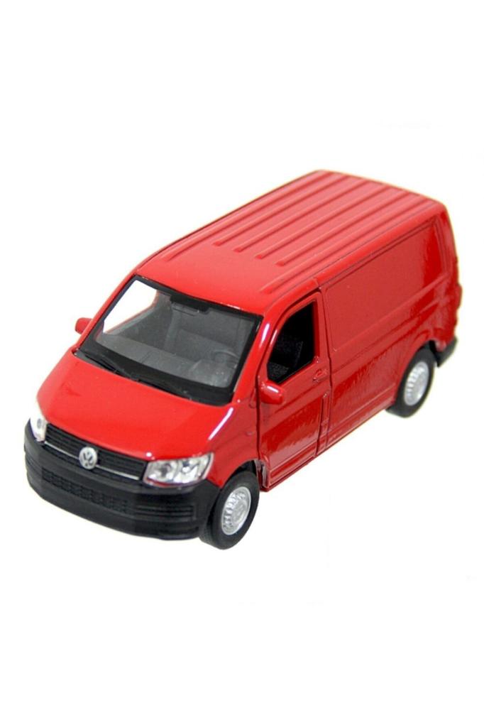 Volkswagen Transporter T6 Van Çek Bırak METAL GÖVDE Minibüs Kırmızı 12 CM