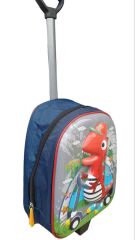 DZC KUZENLER ÇANTA DİNAZOR Tekerlekli Çocuk Sırt Çantası KABARTMALI DİNO ÇEKÇEKLİ OKUL KREŞ