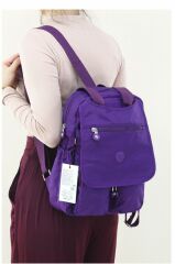 DZC KUZENLER AVM MEGA Klinkır Kumaş Laptop Bölmeli Su Geçirmez Sırt ve El Çantası MOR