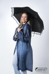 Siyah Dantelli Kadın Şemsiye M21mar376r002