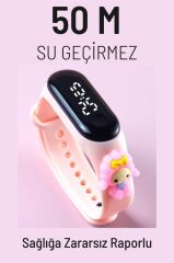 DZC KUZENLER AVM DİJİTAL DOKUNMATİK LED EKRAN SU GEÇİRMEZ FİGÜRLÜ ÇOCUK KOL SAAT SLİKON KORDON BİLEKLİK KARAKTERLİ PEMBE MY MELODY