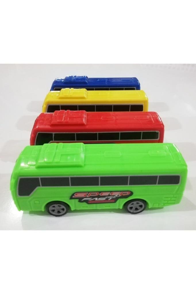 Oyuncak  4 Lü Renkli Otobüs Seti çocuk oyuncağı