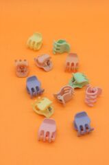 Mandal Toka 12 Adet Pastel Renkli Saç Tokası