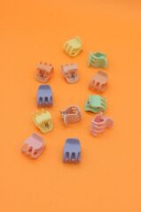 Mandal Toka 12 Adet Pastel Renkli Saç Tokası