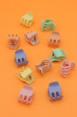 Mandal Toka 12 Adet Pastel Renkli Saç Tokası