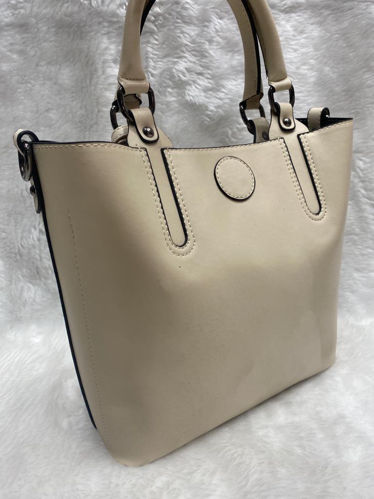 SFS Askı Detaylı Açık krem Kadın El Ve Omuz Çantası ekru