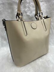 SFS Askı Detaylı Açık krem Kadın El Ve Omuz Çantası ekru