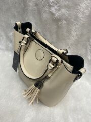 SFS Askı Detaylı Açık krem Kadın El Ve Omuz Çantası ekru