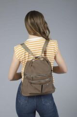 Kadın Saten Kumaş Kolon Askılı Kullanışlı Sırt Ve Omuz Çanta Tarçın