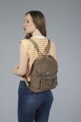 Kadın Saten Kumaş Kolon Askılı Kullanışlı Sırt Ve Omuz Çanta Tarçın