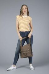 Kadın Saten Kumaş Kolon Askılı Kullanışlı Sırt Ve Omuz Çanta Tarçın