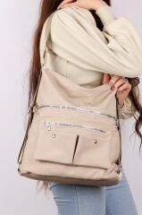 Kadın Saten Kumaş Kolon Askılı Kullanışlı Sırt Ve Omuz Çanta Tarçın