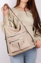 Kadın Saten Kumaş Kolon Askılı Kullanışlı Sırt Ve Omuz Çanta Tarçın