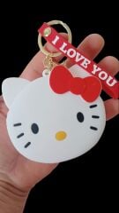 DZC KUZENLER AVM HELLO CITY PARA CÜZDANI ÇOCUK ÇANTA ANAHTARLIK LI fermuarlı SİLİKON BEYAZ