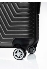Gedox Polo abs kırılmaz valiz 3 lü set siyah füme SİYAH