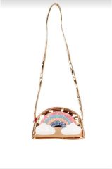 DZC KUZENLER AVM KIZ ÇOCUK ÇANTA ROZ GOLD PARLAK HOLGRAM GÖKKUŞAKLI OMUZ ASKILI