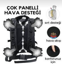 Haki Su Geçirmez Dağcı Kamp Çantası taktik SİYAH