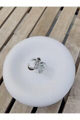 akrilik parlak gri 6 lı lotus madal toka küçük set