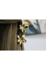 akrilik parlak gri 6 lı lotus madal toka küçük set GOLD