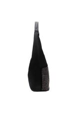 NAS BAG'S  Taşlı Rugan Siyah El ve Omuz Çantası