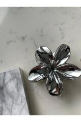 akrilik parlak büyük 2 lı lotus madal toka set 8CM (renk seçiniz) gri gold Gri