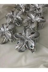 akrilik parlak büyük 2 lı lotus madal toka set 8CM (renk seçiniz) gri gold Gri