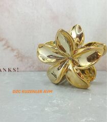 akrilik parlak büyük 2 lı lotus madal toka set 8CM (renk seçiniz) gri gold GOLD