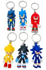 Sonic Ve Arkadaşları Karakter Slikon Anahtarlık 6lı