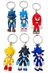 Sonic Ve Arkadaşları Karakter Slikon Anahtarlık 6lı
