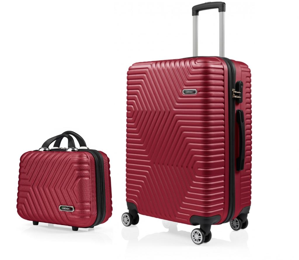 DZC KUZENLER AVM ORTA BOY VE MAKYAJ G&D Polo Suitcase ABS Lüx Valiz Seyahat Seti  2 Lİ BORDO