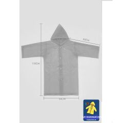 DZC KUZENLER AVM KIZ Erkek ÇOCUK Yağmurluk Kapüşonlu Çıtçıtlı Eva Yağmurluk  RÜZGARLIK pembe