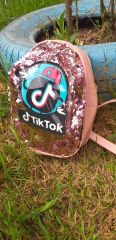 Payetli Tiktok Pudra Çocuk Sırt Çantası