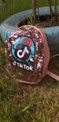 Payetli Tiktok Pudra Çocuk Sırt Çantası