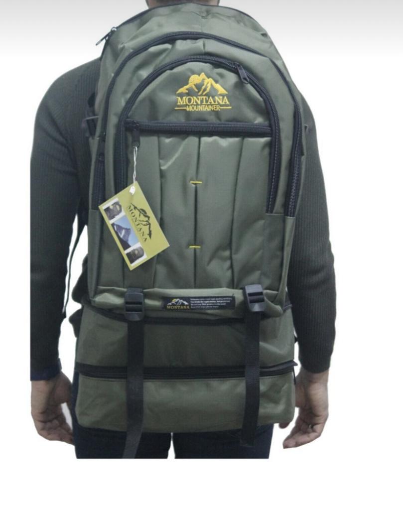 Dzc kuzenler AVM haki yeşil körüklü ve ayakkabılıkla dagcı sırt çantası YEŞİL