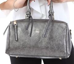 VİCTORİA POLO  SİYAH Kadın El ve Omuz Çantası Taba gümüş siyah