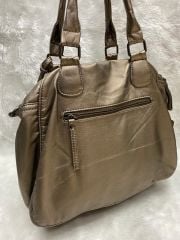 ÇÇS YIKAMA DERİ OMUZ ÇANTASI