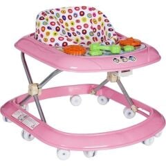 3 kademe yükseklik ayar 10 teker bebek yürüteç taşpınar pembe