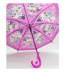 DZC KUZENLER AVM PEMBE LOL BEBEK KARAKTERLİ DÜDÜKLÜ ÇOCUK ŞEMSİYE