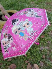 DZC KUZENLER AVM PEMBE LOL BEBEK KARAKTERLİ DÜDÜKLÜ ÇOCUK ŞEMSİYE