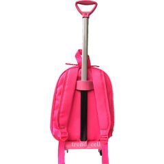 DZC KUZENLER AVM Anaokulu KREŞ Çocuk Valiz Sırt Çantası Çekçekli Happy Lol Bebek Şeker Kız Sert Ön Yüzey 5d Pembe