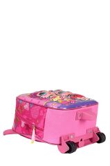 DZC KUZENLER AVM Anaokulu KREŞ Çocuk Valiz Sırt Çantası Çekçekli Happy Lol Bebek Şeker Kız Sert Ön Yüzey 5d Pembe