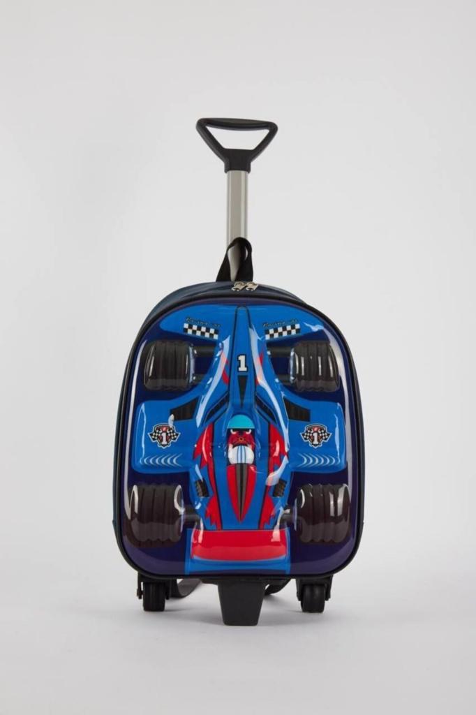 Arabalı Kabartmalı Çekçekli Tekerlekli Anaokulu Ilkokul Çantası