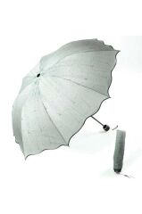 DZC KUZENLER AVM Marlux Yeşil Yagmur Desenli Manuel Kadın Şemsiye