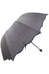 DZC KUZENLER AVM Marlux Yeşil Yagmur Desenli Manuel Kadın Şemsiye