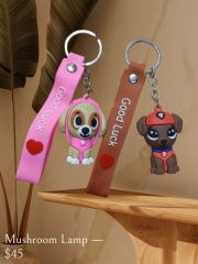 DZC KUZENLER AVM PAW PATROL Karikatür Anime Figür PVC Bebek Anahtarlık Çanta Anahtarlık Süsü 2 adet