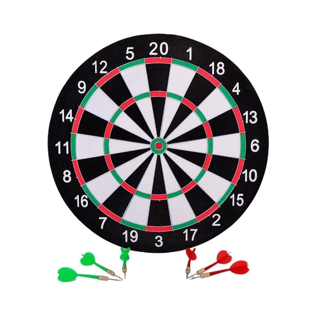 DZC KUZENLER AVM İĞNELİ ÇİFT TARAFLI DART TAHTASI BÜUÜK BOY 37 CM 6 OK SPOR AKTİVİTE OYUNCAK