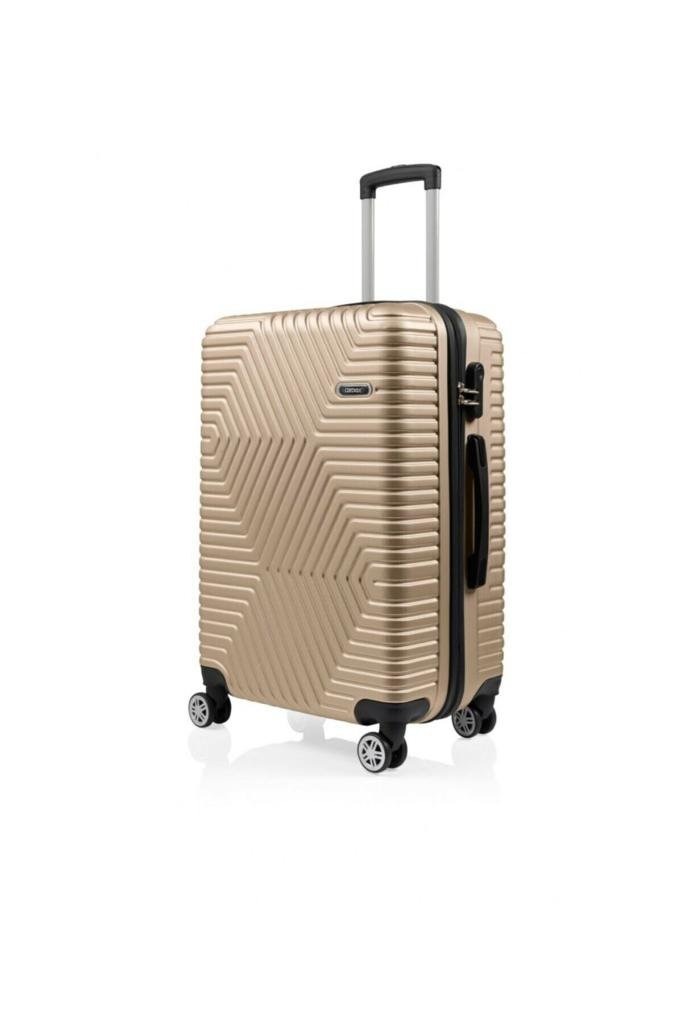 DZC KUZENLER AVM GOLD POLO SUITCASE ABS BÜYÜK BOY SEYAHAT VALİZ
